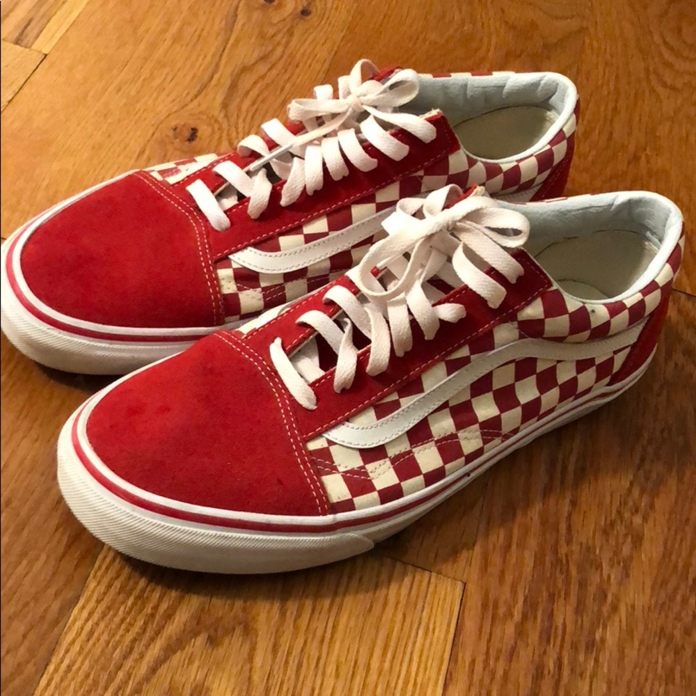 Men’s Red Checkered Vans